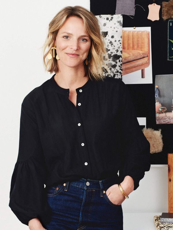 Designer smiling for camera.