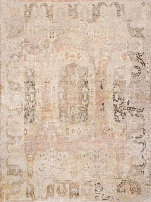 Faded finish on a Central Asia style rug.