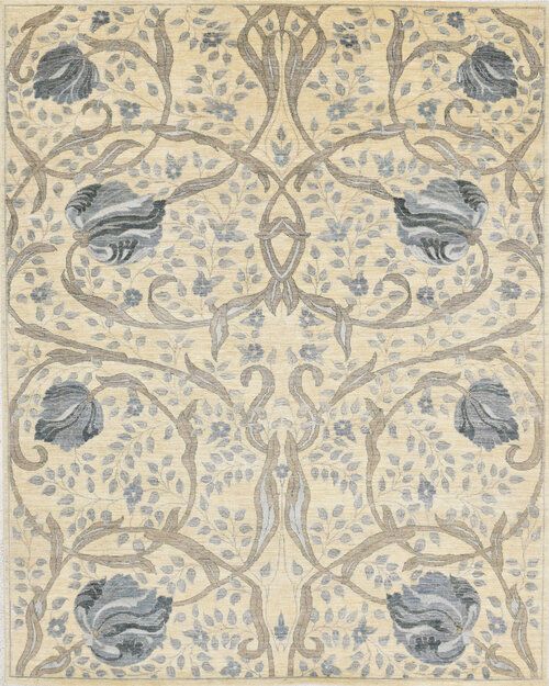 Stylized leaf and vine motif.