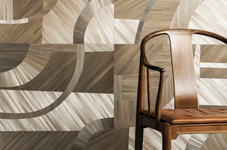 Graphic cover image with view of lavish ballroom with "American Party in Paris" at top.