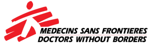 Logo for "Medicins Sans Frontieres" or "Doctor Without Borders".
