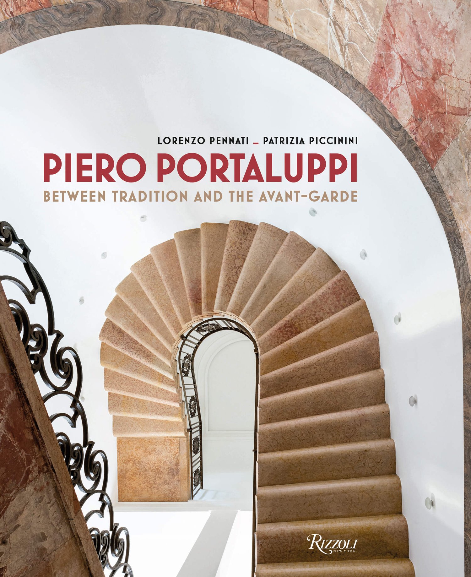 Book cover with view from above of winding staircase.