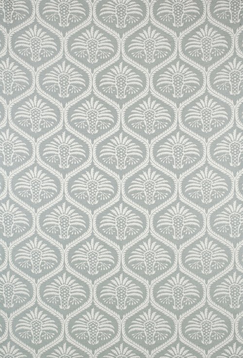 Repeating palm medallion pattern.