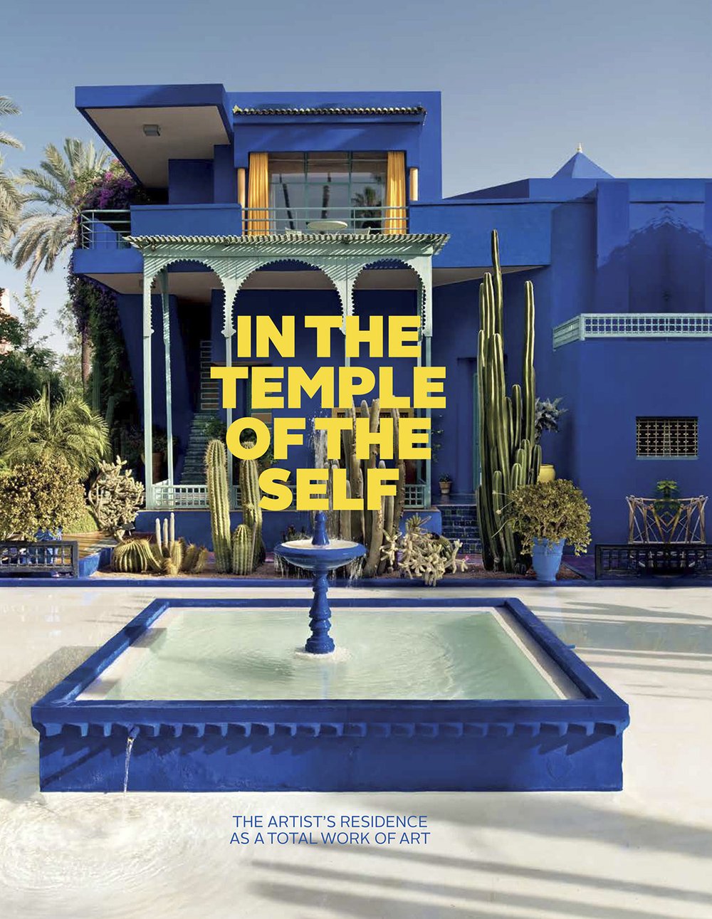 Book cover with image of fountain in front of home and book title.