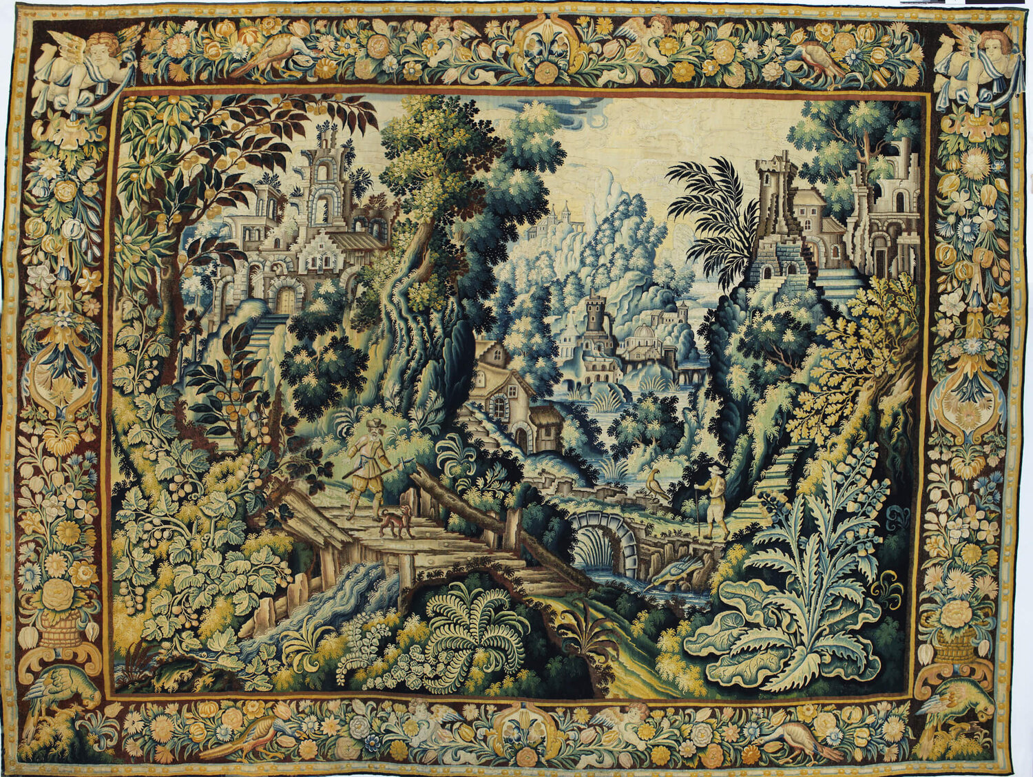 Closeup of tapestry.