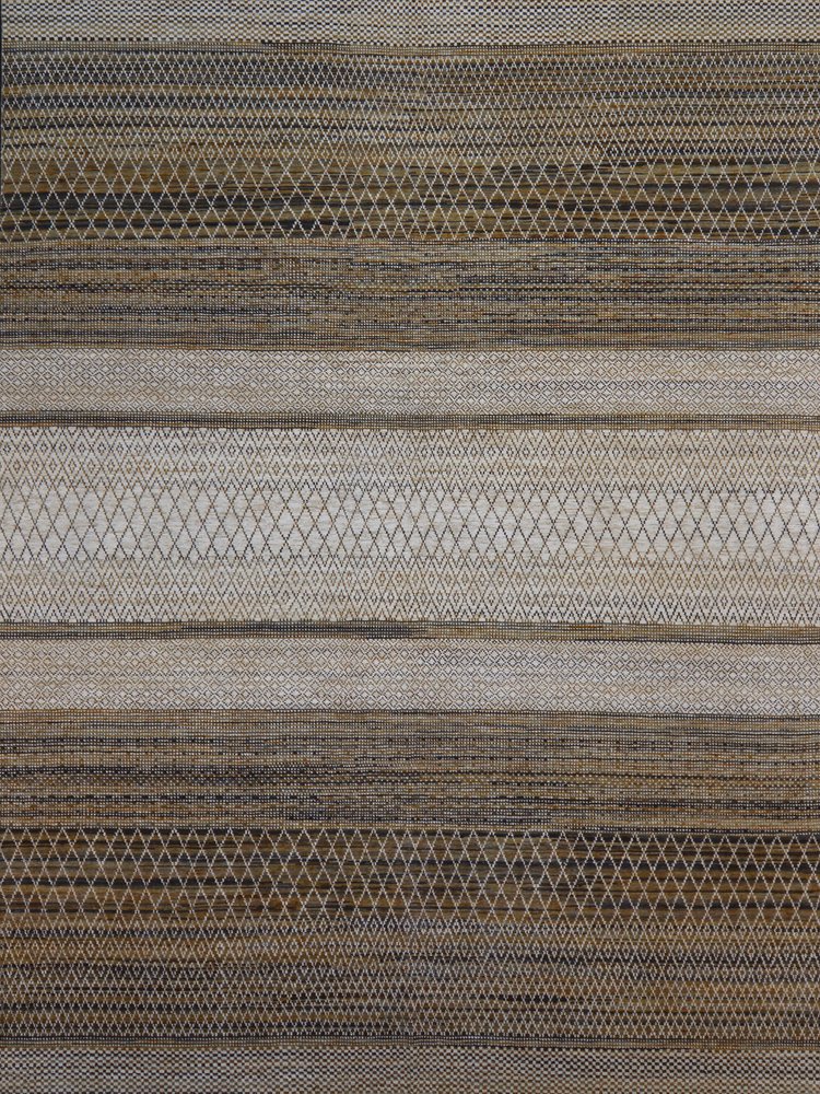 Repeating rows of textured rug.