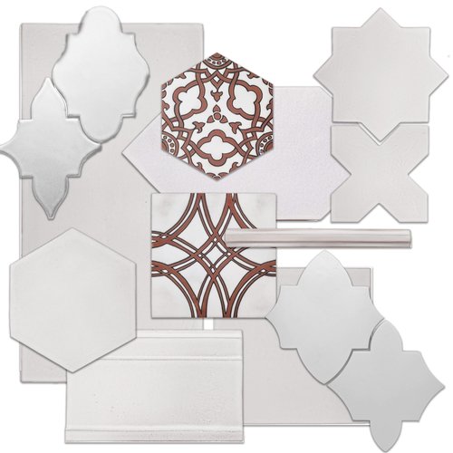 A variety of coordinating shaped tiles.